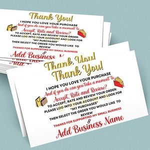 Thank You Review Cards